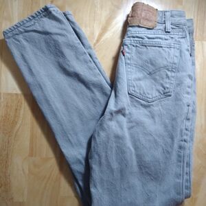 Vintage 80s Levi's 501 Preshrunk Button Fly Gray Denim Jeans